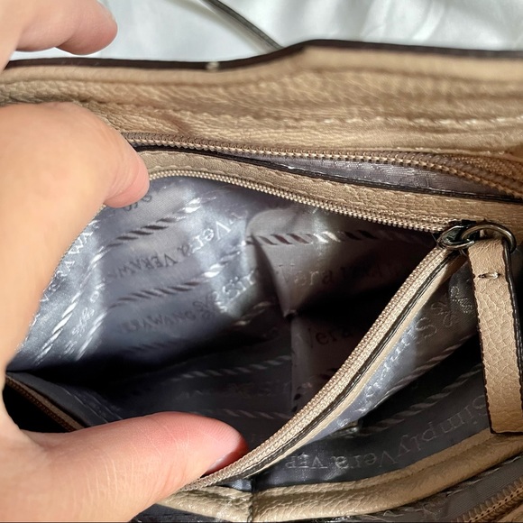 Simply Vera Wang Crossbody Purse Tan/Beige - Picture 7 of 8